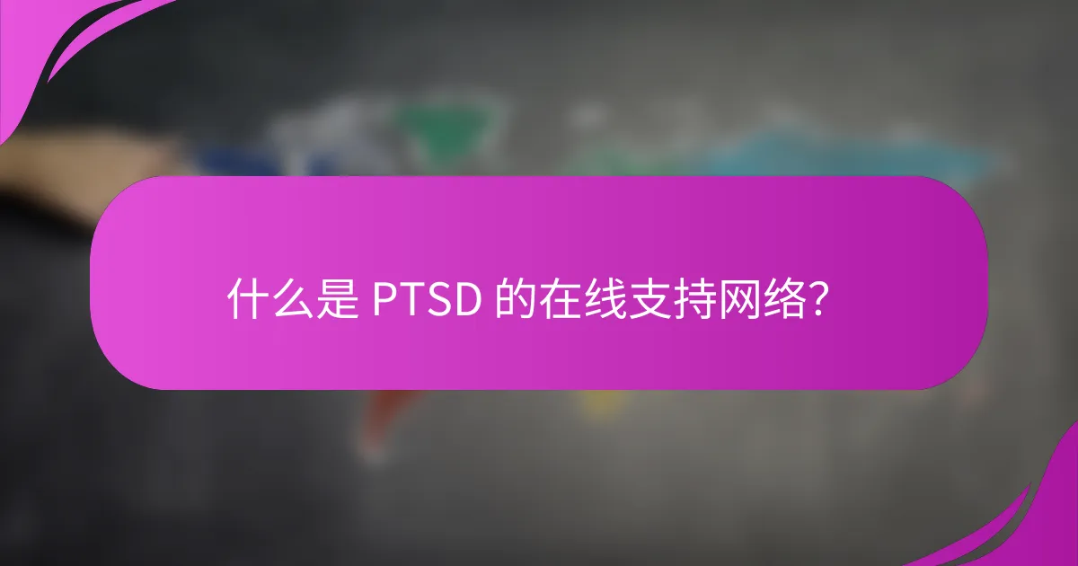 什么是 PTSD 的在线支持网络？